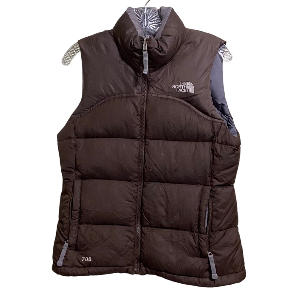 The North Face 700 Nuptse Brown Puffer Vest - Picture 3 of 10